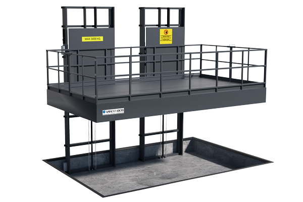 Dubbele kolomlift 1 zijde